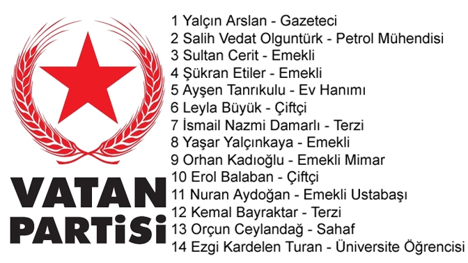 Vatan Parti Kocaeli Milletvekili adayları belli oldu