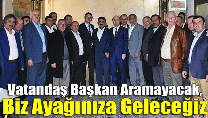 İlçe merkezinde bulunan esnafları ziyaret eden Kandıra Belediye Başkanı Ünal