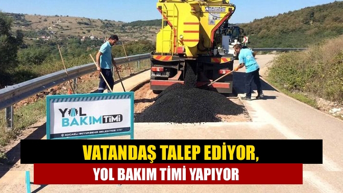 Büyükşehir Yol Bakım Timi, vatandaşlardan 153 Çağrı Merkezi aracılığıyla gelen