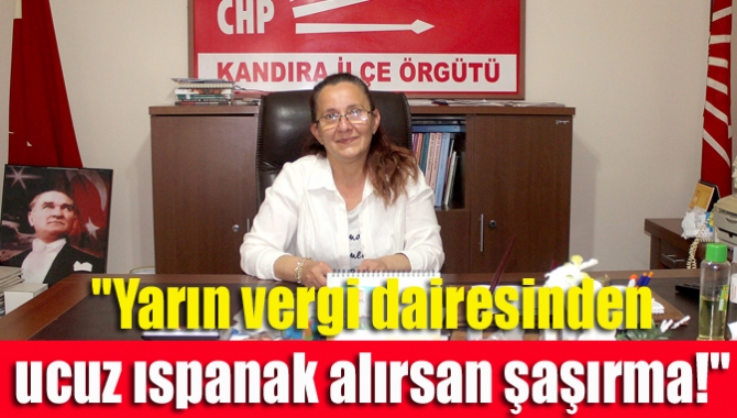 CHP Kandıra İlçe Başkanı Gülay Eyisabuncular , PTT'nin ucuz ayçiçek