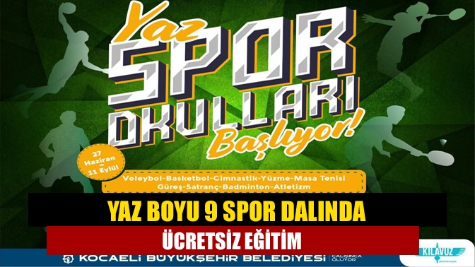 Kocaeli Büyükşehir Belediyesi’nin sağlıklı ve sporcu nesiller yetiştirmeyi hedefleyen Ücretsiz