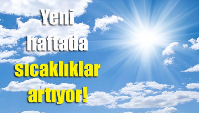 Geçtiğimiz haftalarda mevsim normallerine düşen hava sıcaklığı tekrardan artarak 20'li