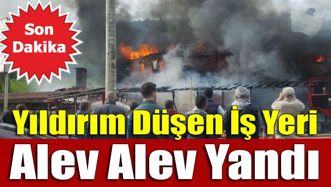 Kandıra Kefken yolu Babaköy mevkiinde bulunan Kuzu Tandır Lokantası’na yıldırım