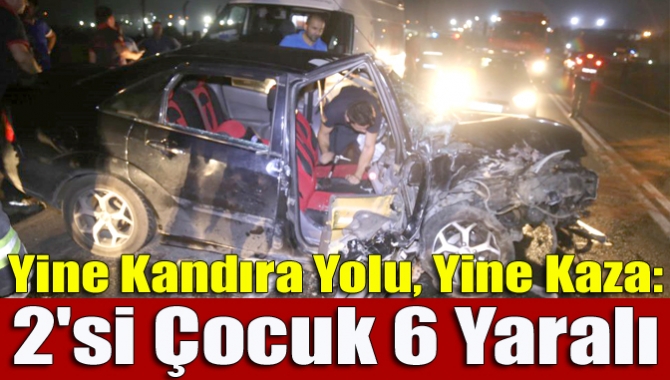 Kandıra'da hatalı sollama yapan otomobilin karşıdan gelen otomobille çarpışması sonucu