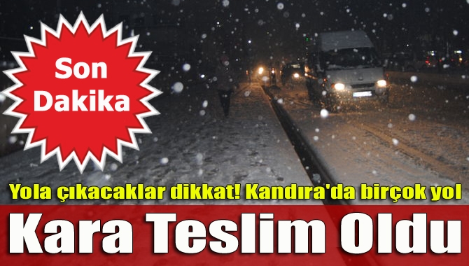 Gece yarısı başlayan yoğun kar yağışı Kandıra’yı etkisi altına aldı,