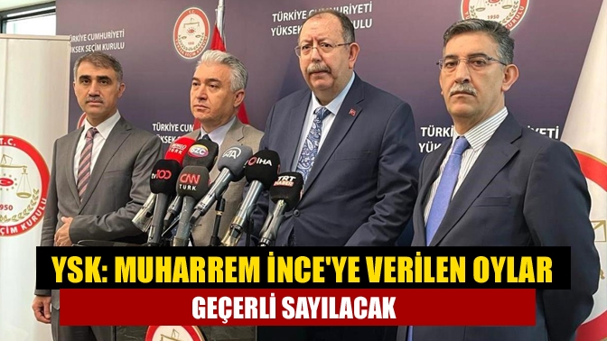 Yüksek Seçim Kurulu Başkanı Ahmet Yener, "Cumhurbaşkanı adaylığından çekilen Muharrem