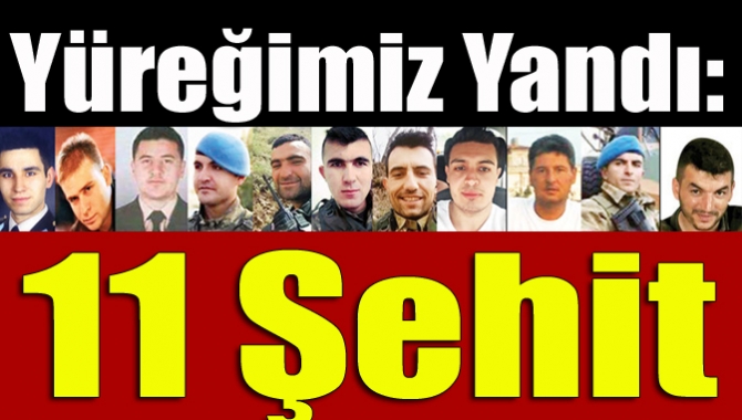 Dün 11 şehit verdiğimiz Afrin'de gece terör örgütü PKK/PYD mevzileri