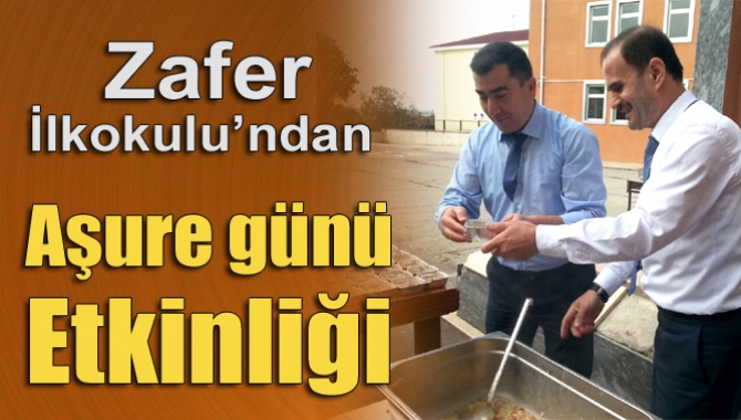 Zafer İlkokulu ve Özel Eğitim Sınıfı’nın katkılarıyla hazırlanan aşure etkinliğine