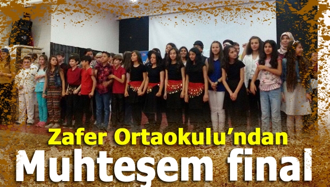 Kandıra Zafer Ortaokulu öğrencileri, yılsonu programında sergiledikleri gösterilerle ortaokula veda