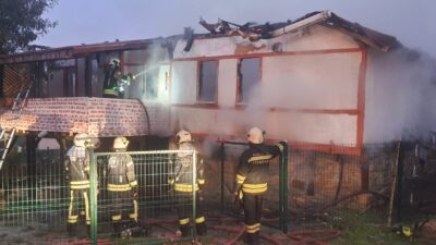 Kandıra’nın Çalca Köyü’nde sabah saatlerinde çıkan yangın köyde paniğe neden