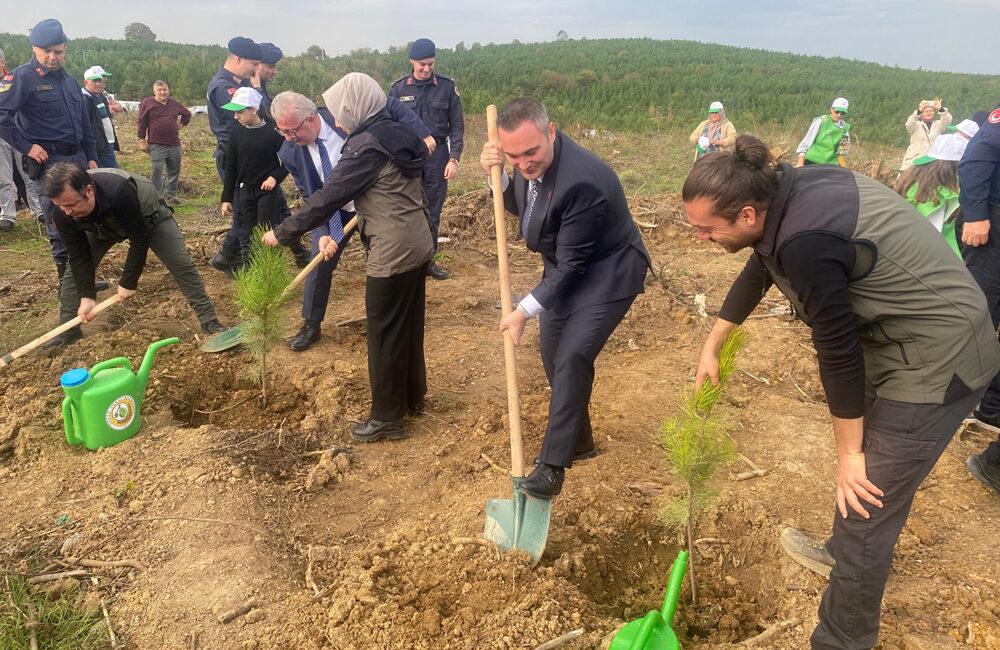Kandıra Çamkonak Mahallesi’nde 11 Kasım Milli Ağaçlandırma Günü kapsamında fidan