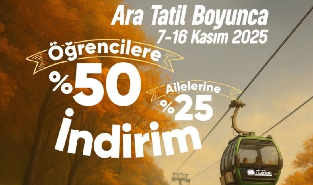 Kocaeli Büyükşehir Belediyesi, ara tatilde öğrenciler ve ailelerine Kartepe Teleferik’te