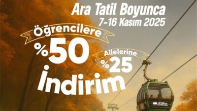 Kocaeli Büyükşehir Belediyesi, ara tatilde öğrenciler ve ailelerine Kartepe Teleferik’te