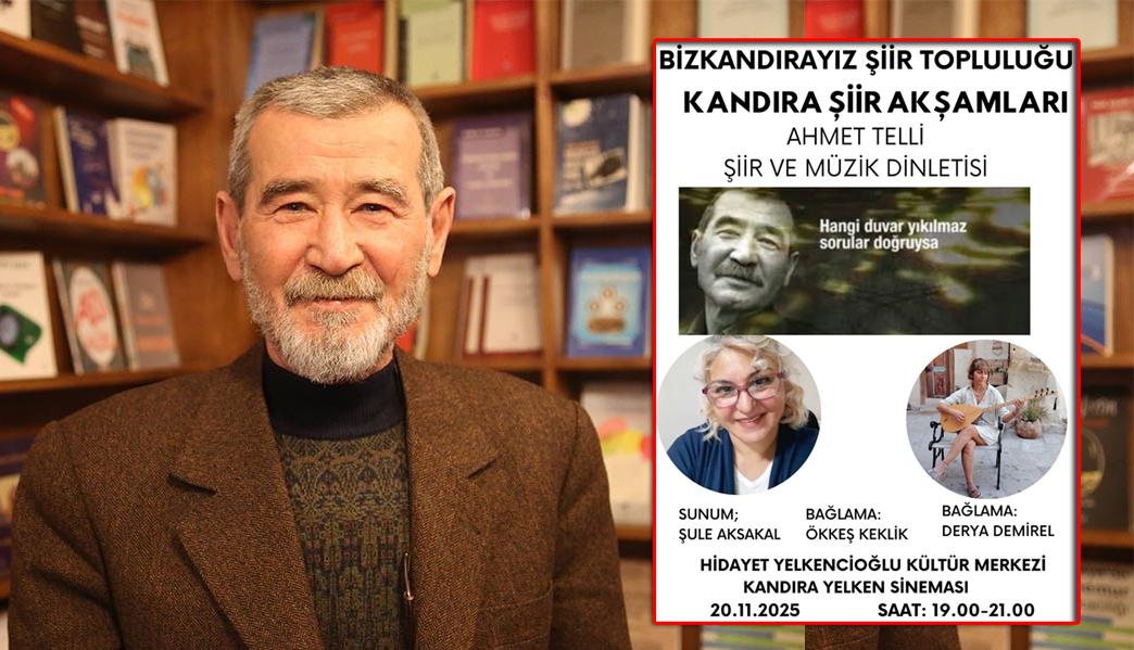 Kandıra’da “Ahmet Telli Şiir Akşamları” kapsamında şiir ve müzik dinletisi
