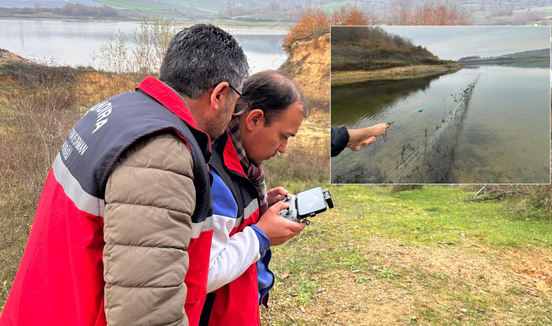 Kandıra İlçe Tarım ve Orman Müdürlüğü ekipleri, Namazgâh Barajı’nda drone