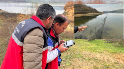 Kandıra İlçe Tarım ve Orman Müdürlüğü ekipleri, Namazgâh Barajı’nda drone