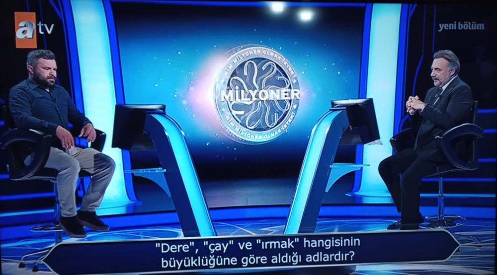 ATV’de yayınlanan Kim Milyoner Olmak İster yarışmasına katılan Kandıra Karaağaç
