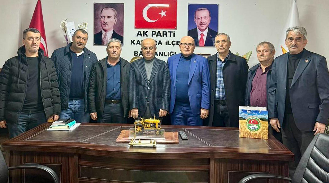 Kandıra Ziraat Odası Başkanı Erdal Çetin ve yönetimi, AK Parti