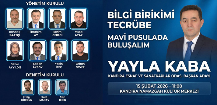 Kandıra Esnaf ve Sanatkârlar Odası Başkan Adayı Yayla Kaba, 15