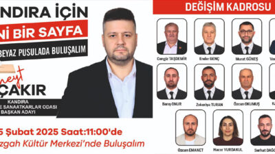 Kandıra Esnaf ve Sanatkârlar Odası Başkan Adayı Cüneyt Çakır, 15