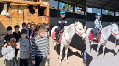Zafer İlkokulu öğrencileri, Kartepe’deki at çiftliğinde doğayla iç içe bir
