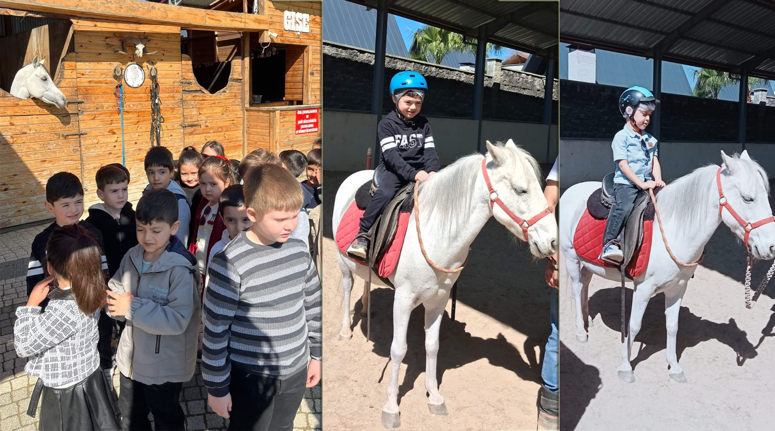 Zafer İlkokulu öğrencileri, Kartepe’deki at çiftliğinde doğayla iç içe bir