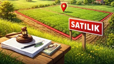 Kandıra Hediyeli Mahallesi’nde bulunan 17.379 metrekarelik taşınmaz, icra kapsamında açık