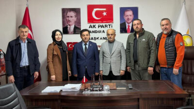 Kandıra Esnaf ve Sanatkârlar Odası Başkanı Yayla Kaba ve yönetimi,