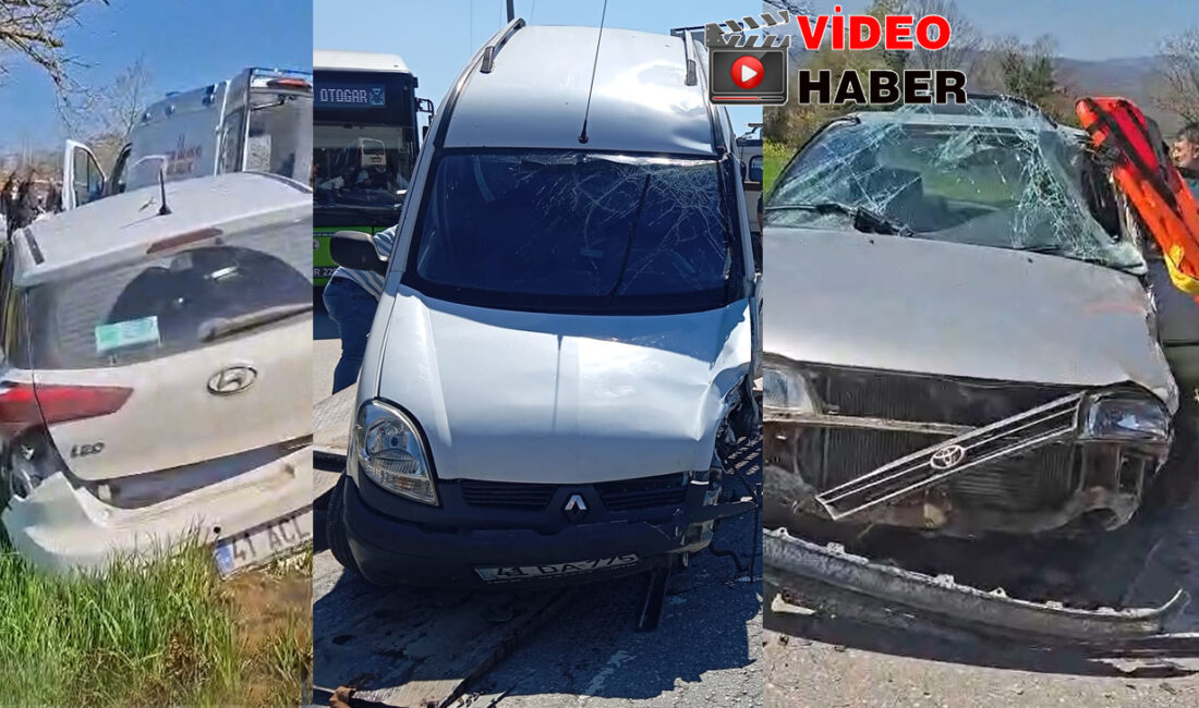 Kandıra İzmit yolu Gebeli sapağında meydana gelen zincirleme kazada 3