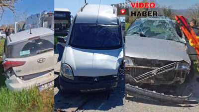 Kandıra İzmit yolu Gebeli sapağında meydana gelen zincirleme kazada 3