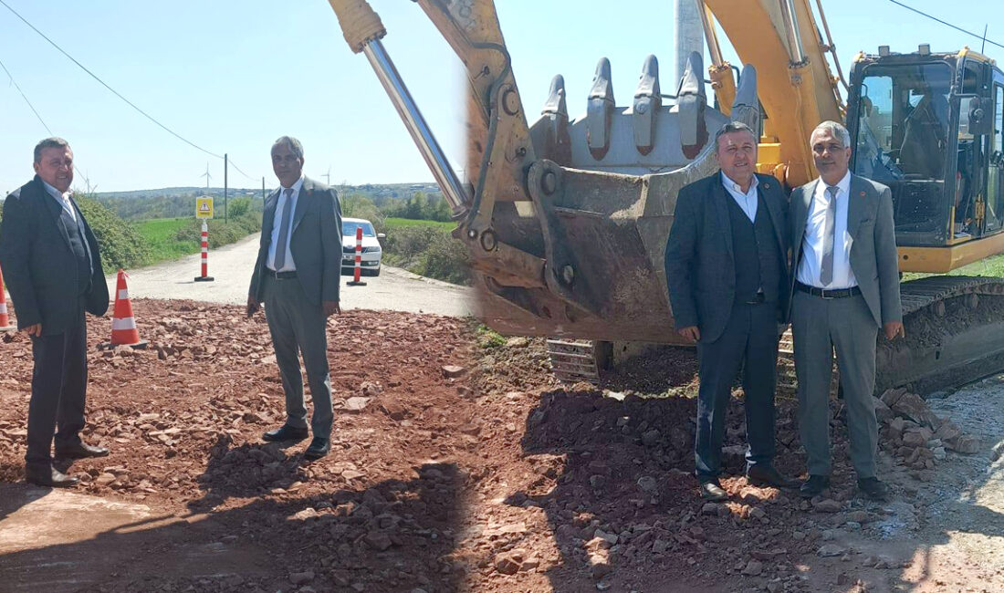 Kefken Mezarlığı ile Koçun Köyü arasındaki bozuk beton yolda asfaltlama