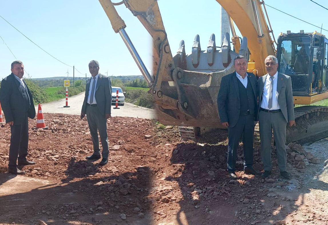 Kefken Mezarlığı ile Koçun Köyü arasındaki bozuk beton yolda asfaltlama