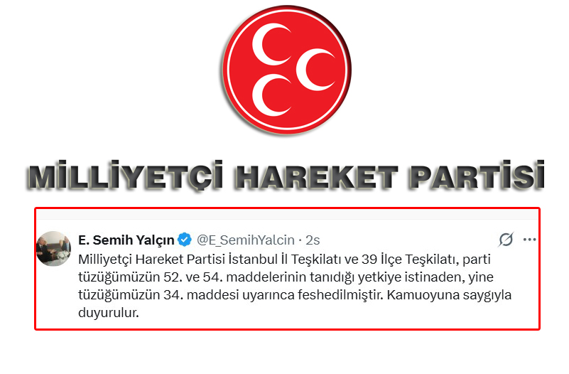 MHP Genel Başkan Yardımcısı Semih Yalçın, İstanbul İl Teşkilatı ve