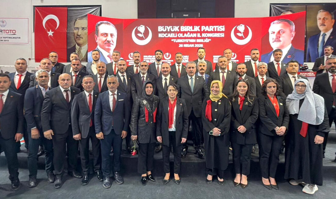 Büyük Birlik Partisi Kocaeli İl Kongresi’nde Metehan Küpçü yeniden başkan