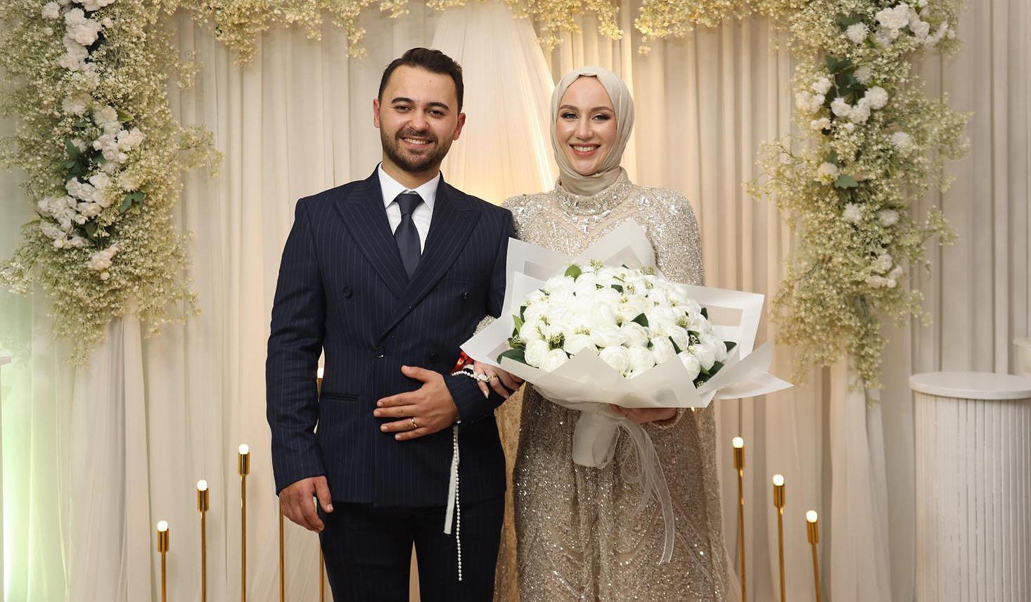 Kandıra Akdurak Mahallesi Muhtarı Şenol Ayyıldız’ın kızı Aysima, Kaynarca’ya gelin