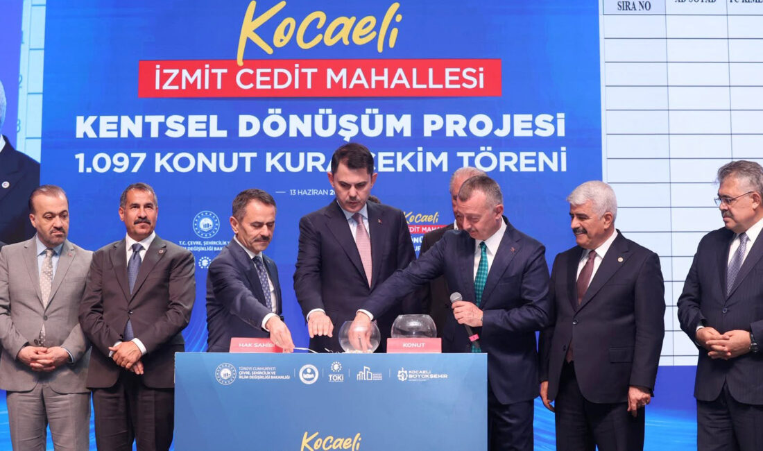 Cedit Kentsel Dönüşüm Projesi kapsamında tamamlanan 1097 konutun kura çekimi