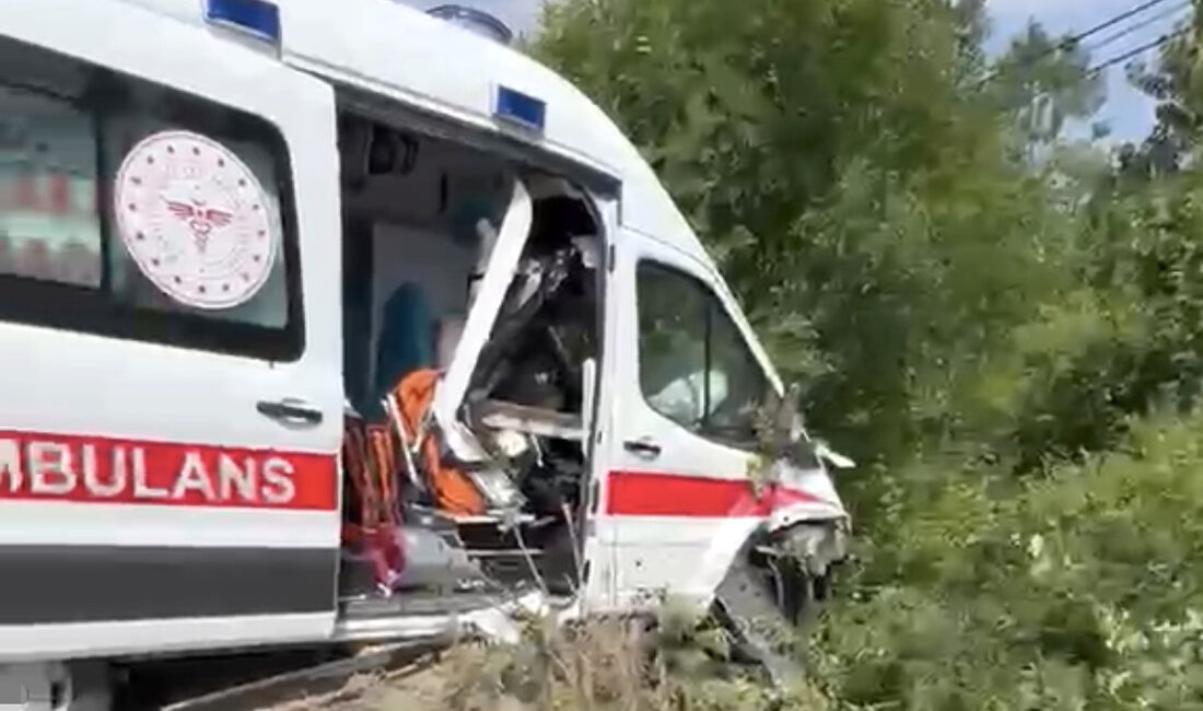 Kandıra-Kaynarca Yolu’nda seyreden ambulans, Akbal Mahallesi’ndeki köprüden geçerken yoldan çıkarak