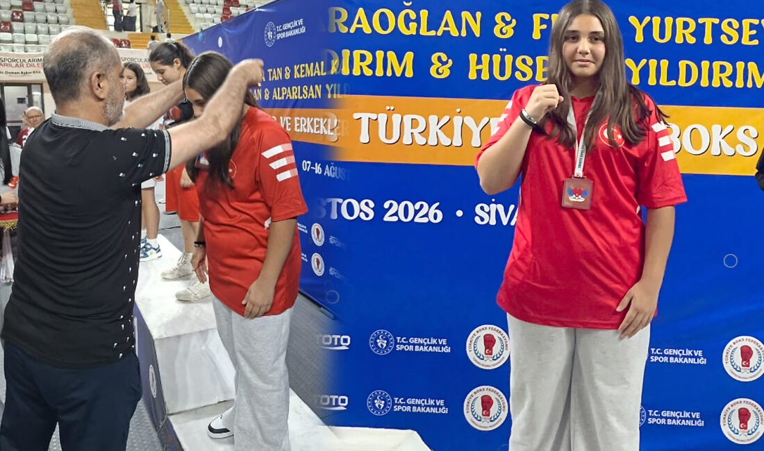Kandıra Safalı Mahallesi’nden Eslem Taşdemir, Sivas’ta düzenlenen U13 Türkiye Ferdi