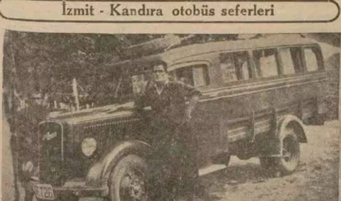 İzmit-Kandıra arasındaki ulaşımın geçmişine ışık tutan siyah-beyaz bir fotoğraf, yıllar