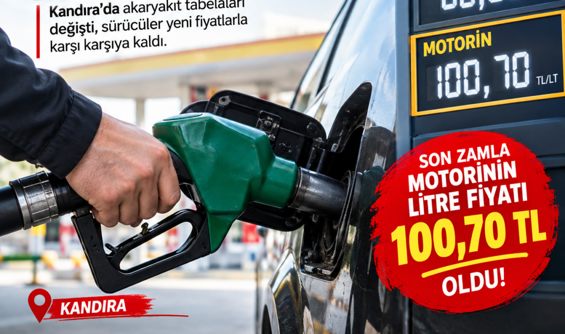 Motorine gelen son zamla birlikte Kandıra’da motorinin litre fiyatı 100,70