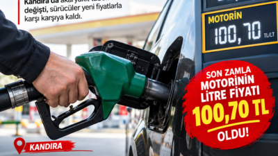 Motorine gelen son zamla birlikte Kandıra’da motorinin litre fiyatı 100,70