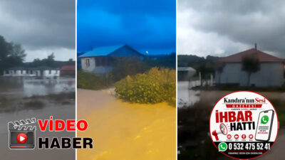 Karaağaç ile Çamkonak mahalleleri sınırındaki dere, ormandan gelen suyun artması