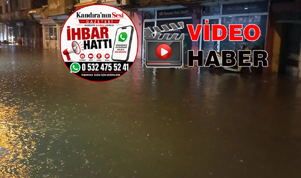 Kandıra Sanayi Sitesi’nde sağanak yağış nedeniyle çok sayıda iş yerini